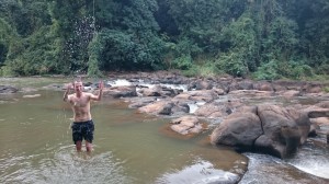 Refreshing above Pasuam waterfalls