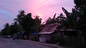 Colourful sky during dusk