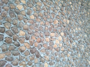 Wall from coconut shells